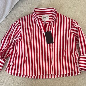 TWP JD Shirt - Red and White Striped